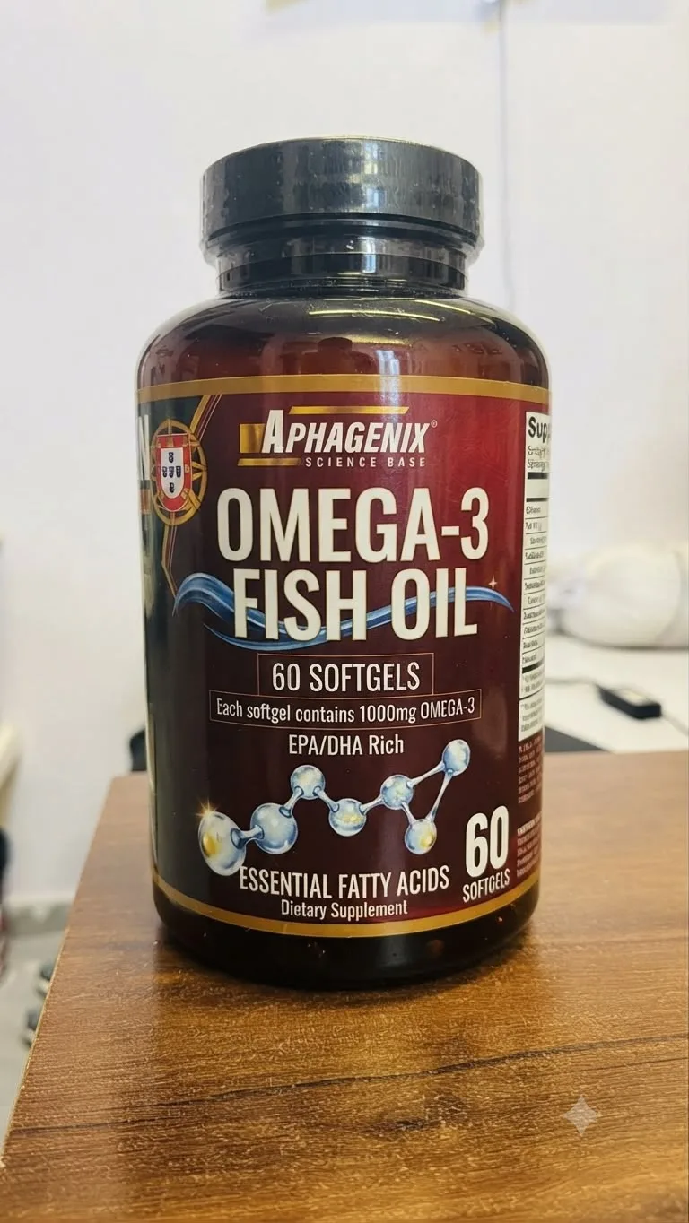 Alphagenix Omega-3 Fish Oil 1000mg 60 Softgels — Imported from Portugal